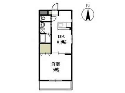 ティエラコスタ(1DK/4階)の間取り写真