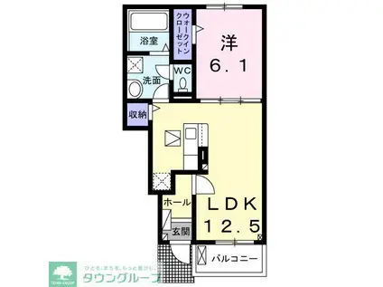 ルミナス・エイト(1LDK/1階)の間取り写真