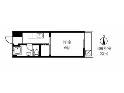 自由が丘ロイヤルハイツ(1K/4階)の間取り写真