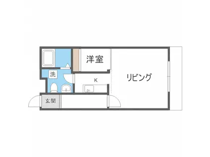 SEAGULL N208(1DK/4階)の間取り写真