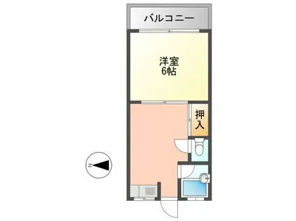 グリーンヴィラ千里(1LDK/3階)の間取り写真