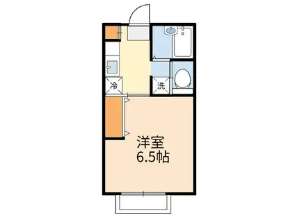 ハイツくぬぎヶ丘Ⅱ(1K/2階)の間取り写真