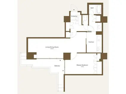 六本木ファーストプラザ(1LDK/7階)の間取り写真