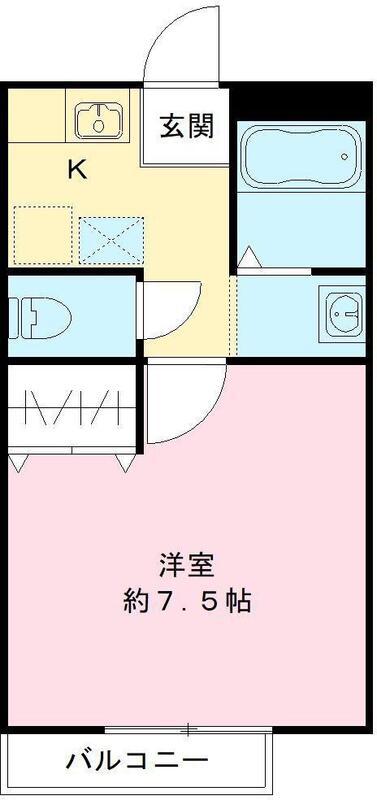 ガーデンハイツ(1K/1階)の間取り写真