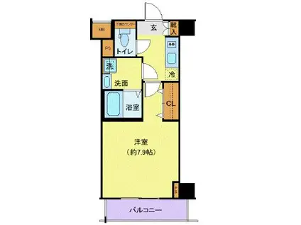 ジェノヴィア田端IIIグリーンヴェール(1K/2階)の間取り写真