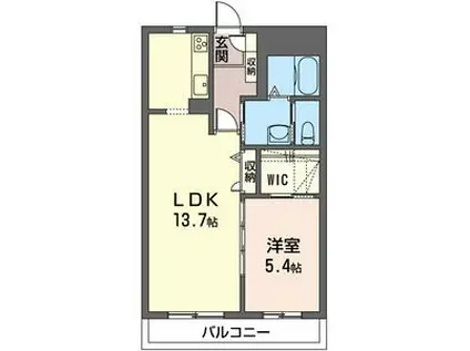 レジデンス エスト(1LDK/2階)の間取り写真