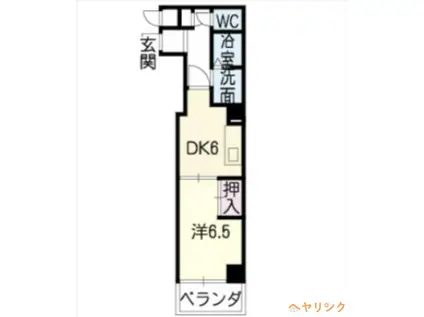 CHARITE星ヶ丘(1DK/7階)の間取り写真