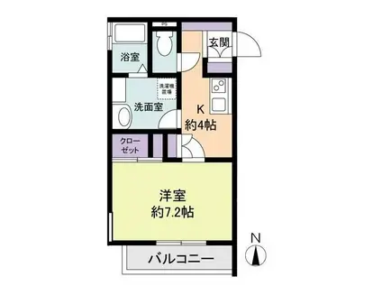 コンフォートエスト(1K/2階)の間取り写真