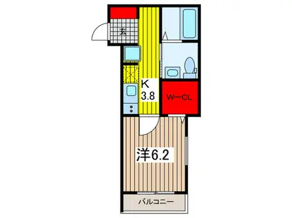 ベル フローレ(1K/3階)の間取り写真
