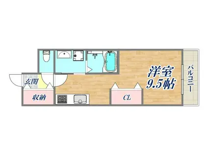 RYOWA RESIDENCE(ワンルーム/4階)の間取り写真