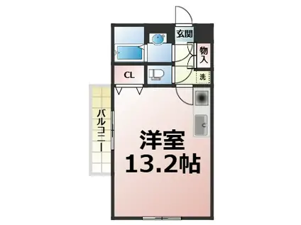 アロンノ-ブルII(ワンルーム/4階)の間取り写真