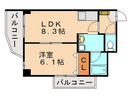 MINION ROAD(1LDK/2階)の間取り写真