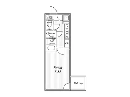 グランアリュール大鳥居(1K/3階)の間取り写真