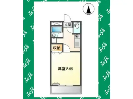 ピアコーポ(1K/2階)の間取り写真