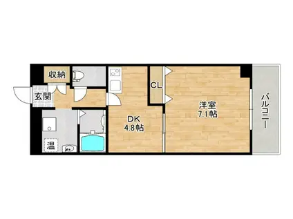 ハイムラポールPARTVII(1DK/2階)の間取り写真