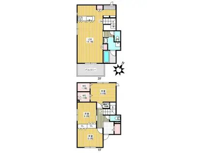 東京メトロ有楽町線 千川駅 徒歩9分 2階建 築2年(3LDK/1階)の間取り写真