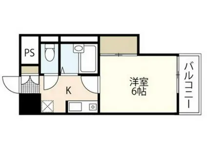 ハイネ光南(1K/4階)の間取り写真