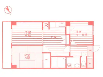 ブリズ岸根公園(3DK/2階)の間取り写真