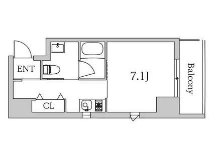 GRANDUO高円寺II(1K/5階)の間取り写真