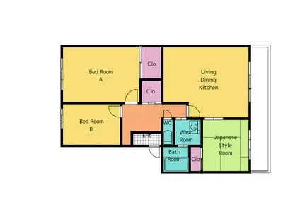 グレースA棟106(3LDK/1階)の間取り写真