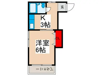 VILLA三ノ輪(1K/2階)の間取り写真