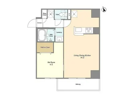 アルファコート綾瀬3(1LDK/8階)の間取り写真