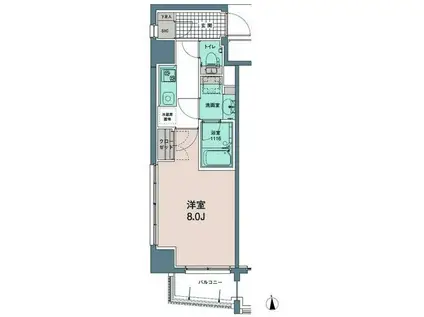 トワ・テ・メゾン(1K/2階)の間取り写真