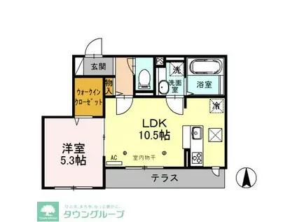 ティルタ アユ(1LDK/1階)の間取り写真