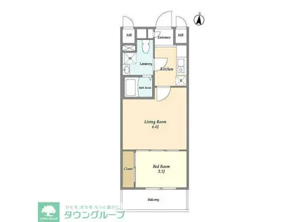 アクシーズタワー浦和岸町III(2K/9階)の間取り写真