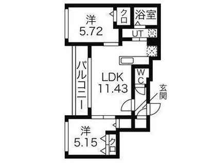 コローレE6(2LDK/4階)の間取り写真