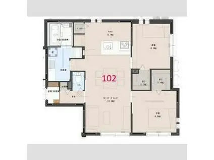 カーサリヴァージュII(2LDK/1階)の間取り写真