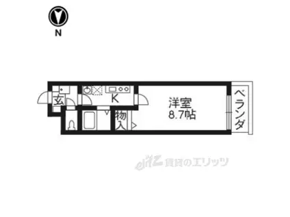 ビレイユ真英七条本町(1K/4階)の間取り写真