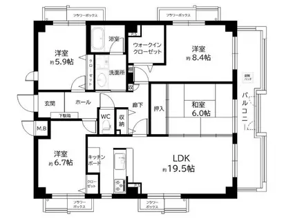 アコーデリア西神中央(4LDK/3階)の間取り写真