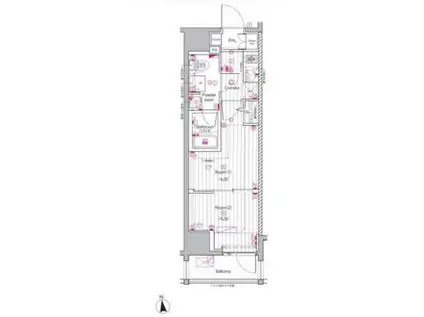 PREMIUM CUBE 上野(2K/3階)の間取り写真