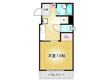 BELL HOUSE(1K/3階)の間取り写真