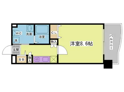 アーバンヴィレッジ学園南(1K/5階)の間取り写真