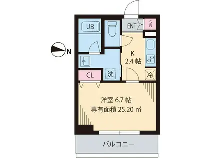 セレリーオ・ニッコー(1K/2階)の間取り写真