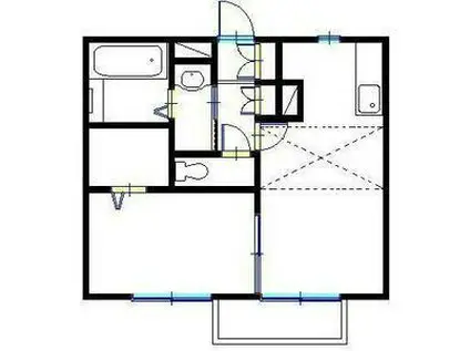 アーバンプラザ(1LDK/1階)の間取り写真