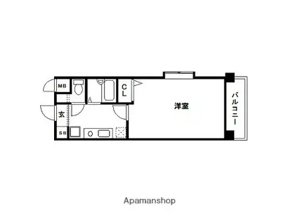 アクタス博多駅前II(1K/5階)の間取り写真