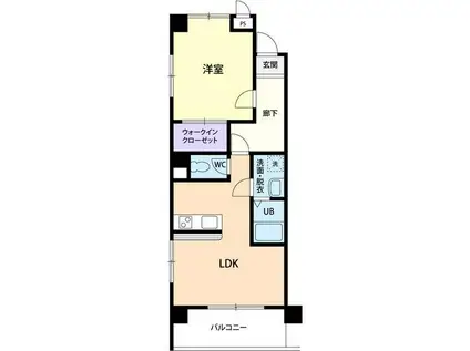 プライム ヒルズ(1LDK/2階)の間取り写真