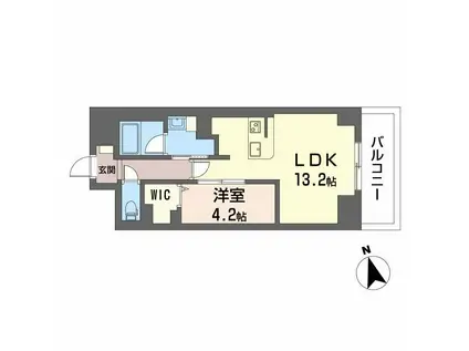 サンエール南堀江(1LDK/5階)の間取り写真