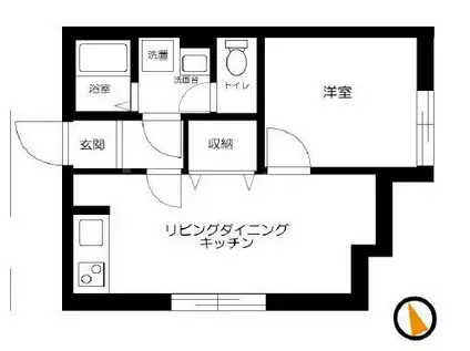 ZERDIA綾瀬(1LDK/3階)の間取り写真