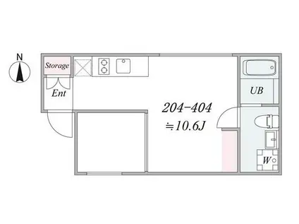 TRIAS913(ワンルーム/3階)の間取り写真