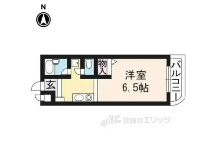 ホルティコルヌス(1K/1階)の間取り写真