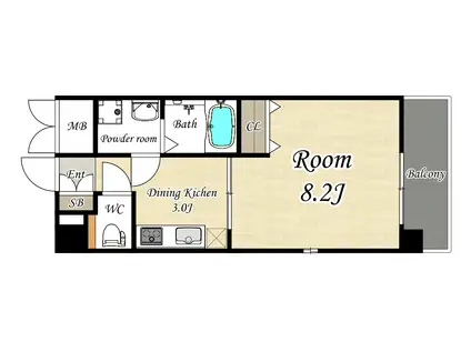 PROSPEKT TOYONAKAHATTORIプロスペクト豊中服部(1K/6階)の間取り写真