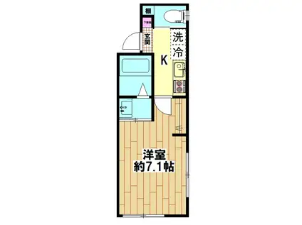 DIX-QUATRE(1K/3階)の間取り写真