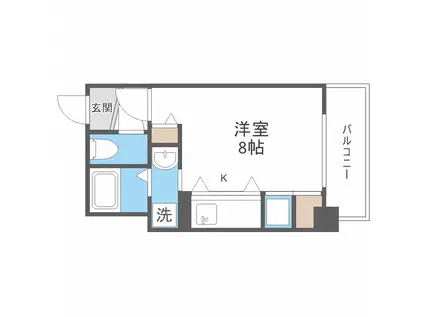 ブランノワールN13 EXE(1K/5階)の間取り写真