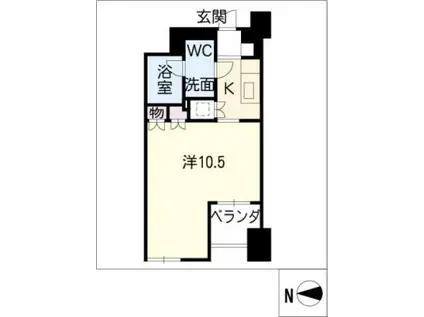 COMFORT大曽根(1K/6階)の間取り写真