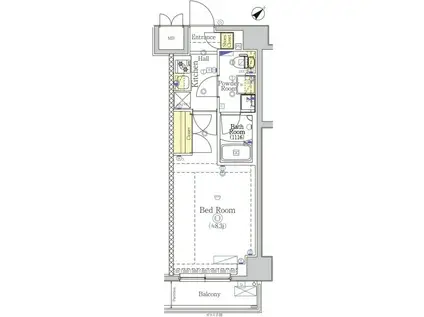 SHOKEN RESIDENCE八王子(1K/2階)の間取り写真