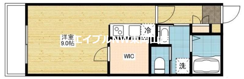 REGALO青江(1K/2階)の間取り写真